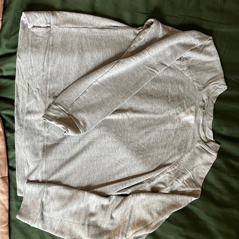 Lively Heather Gray Long Sleeve Top and shorts set